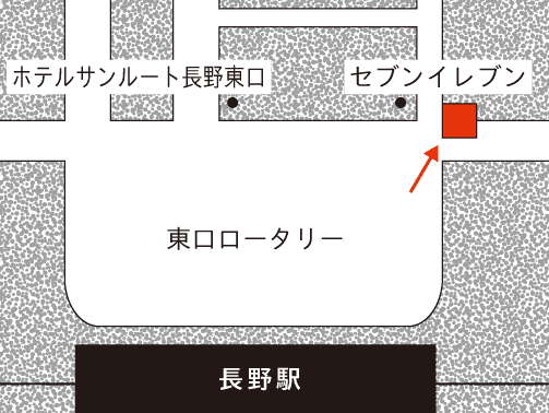 長野県長野駅東口セブンイレブン向い