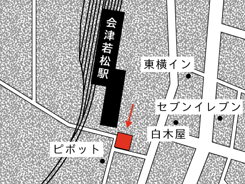 福島県会津若松駅ロータリー前の交番前