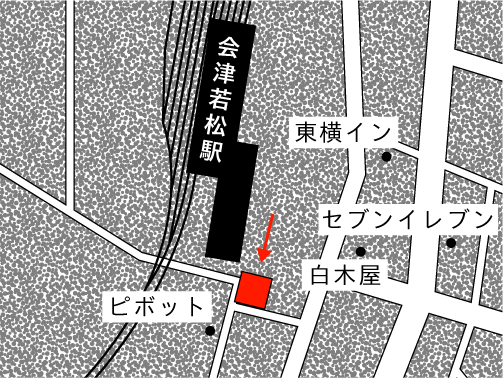 福島県会津若松駅ロータリー