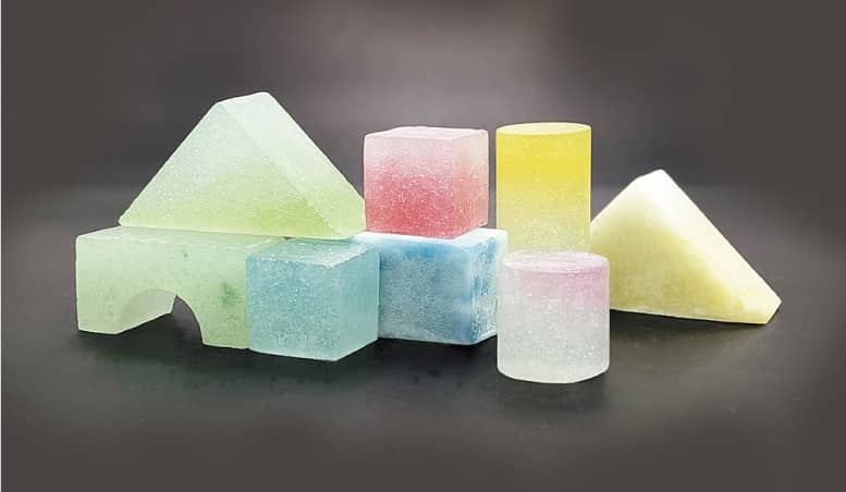 パート・ド・ヴェールでつくるガラスのブロック